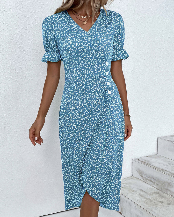 Ellaine - Floral Tummy Covering Summer Dress
