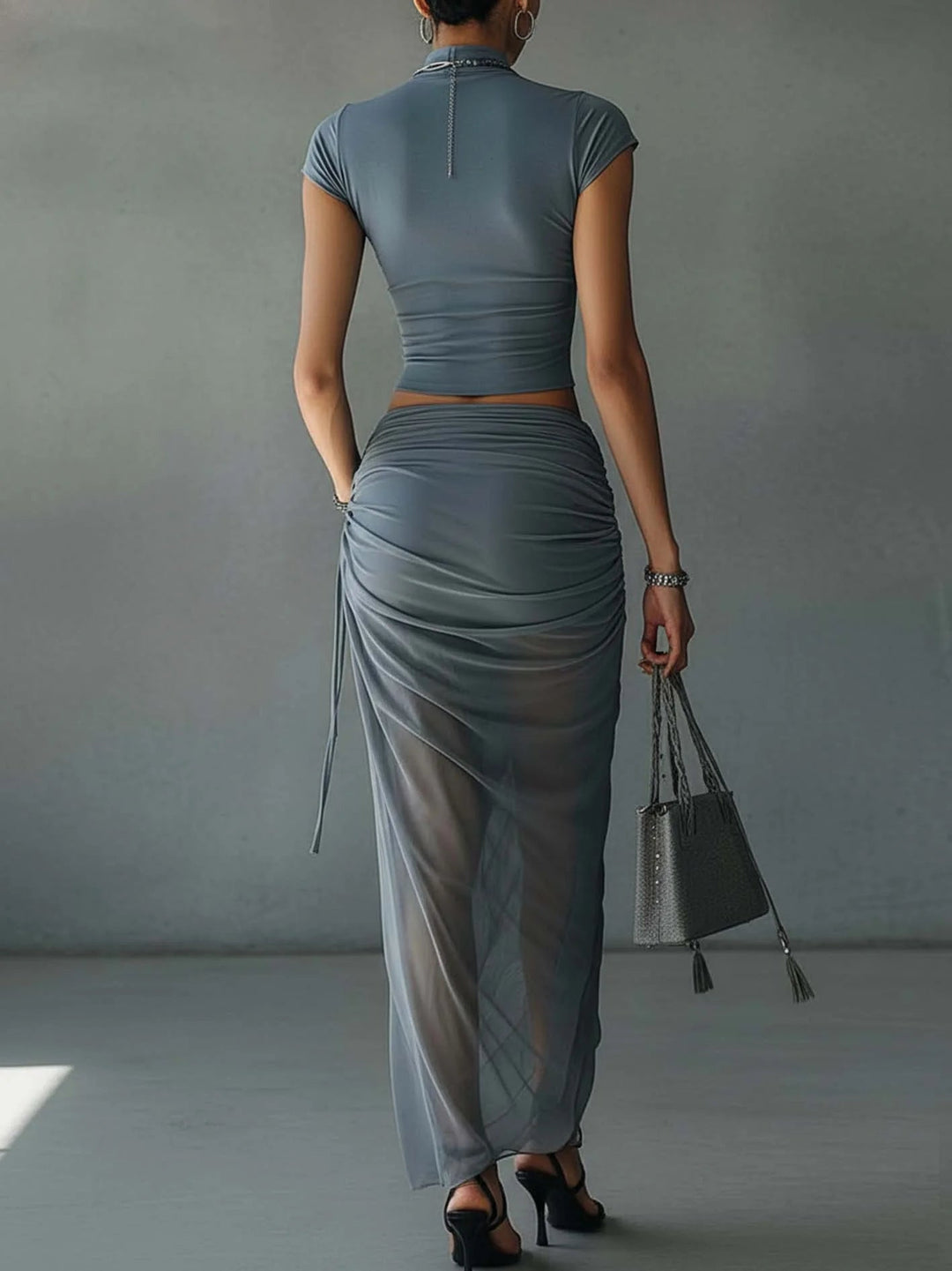 Inez | Sleek Ruched Two-Piece Set