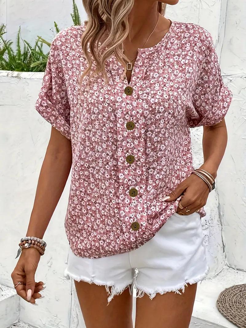 Marigold | Women’s Floral Summer Print Blouse