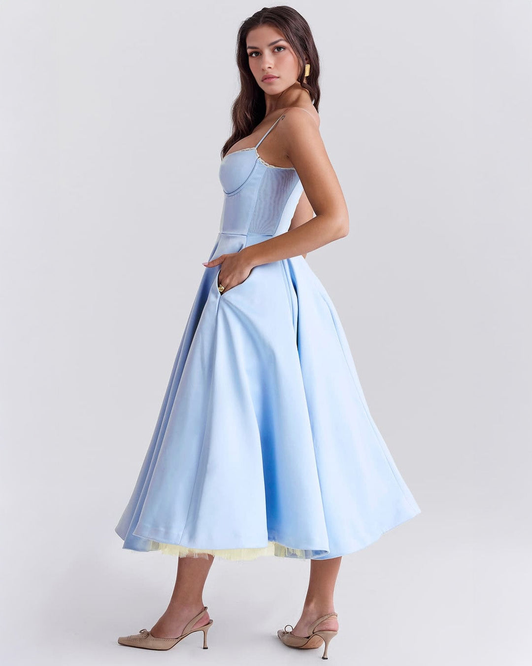 Ophira - Classy Corset Midi Dress