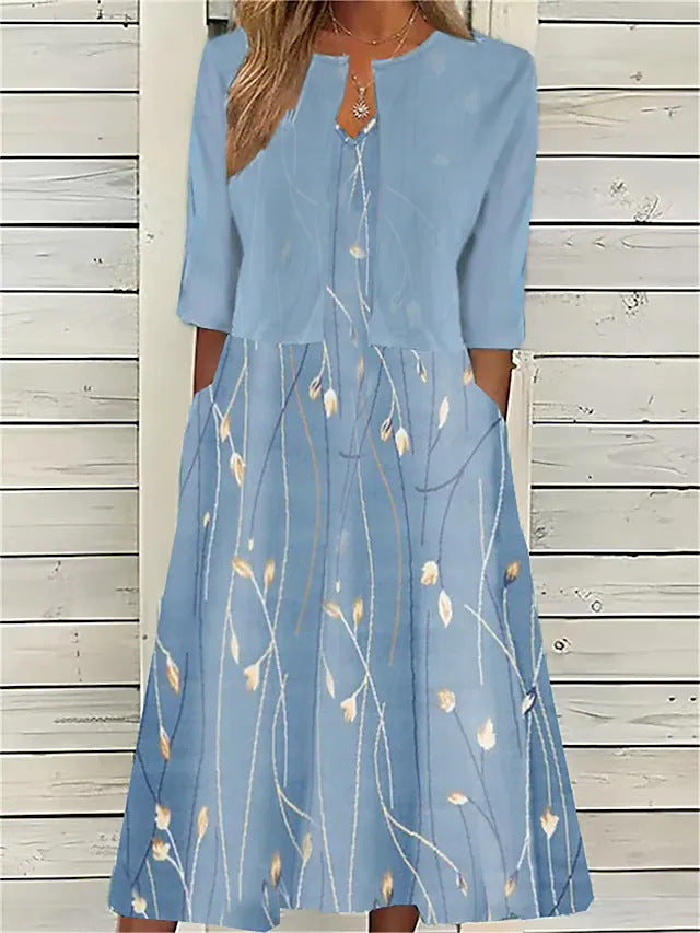 MADISON – ELEGANT BLOSSOM MIDI DRESS SET