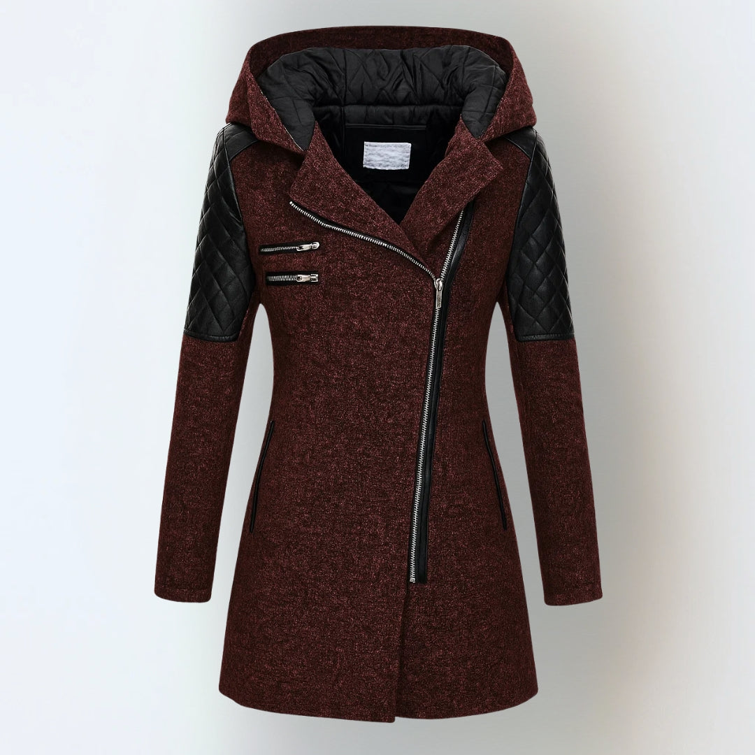 SOPHIA – MODERN QUILTED HOODED COAT