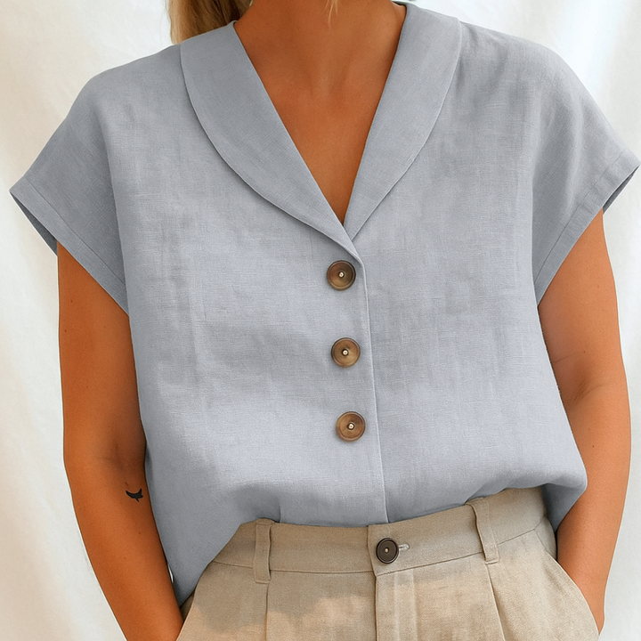 ZAYLA – ELEGANT PLAIN BLOUSE WITH TIMELESS FLAIR