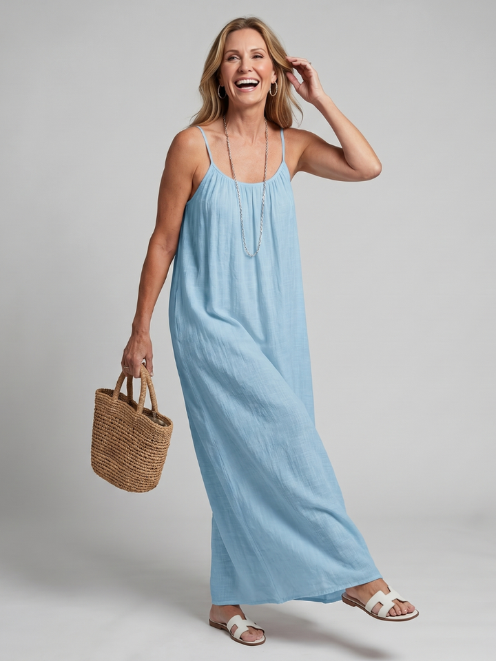 Tula | Gathered Neckline Silhouette Loose Lounge Dress