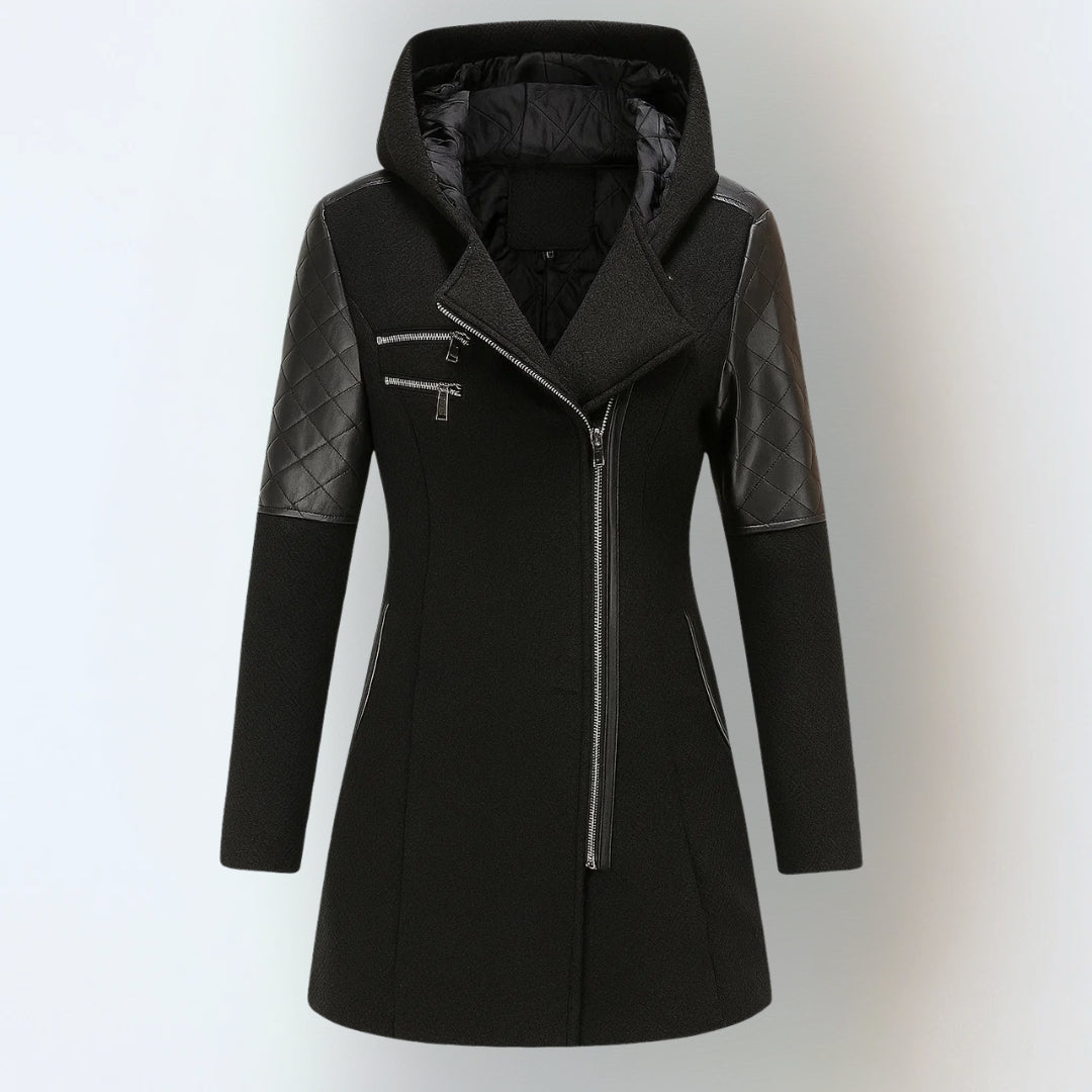 SOPHIA – MODERN QUILTED HOODED COAT