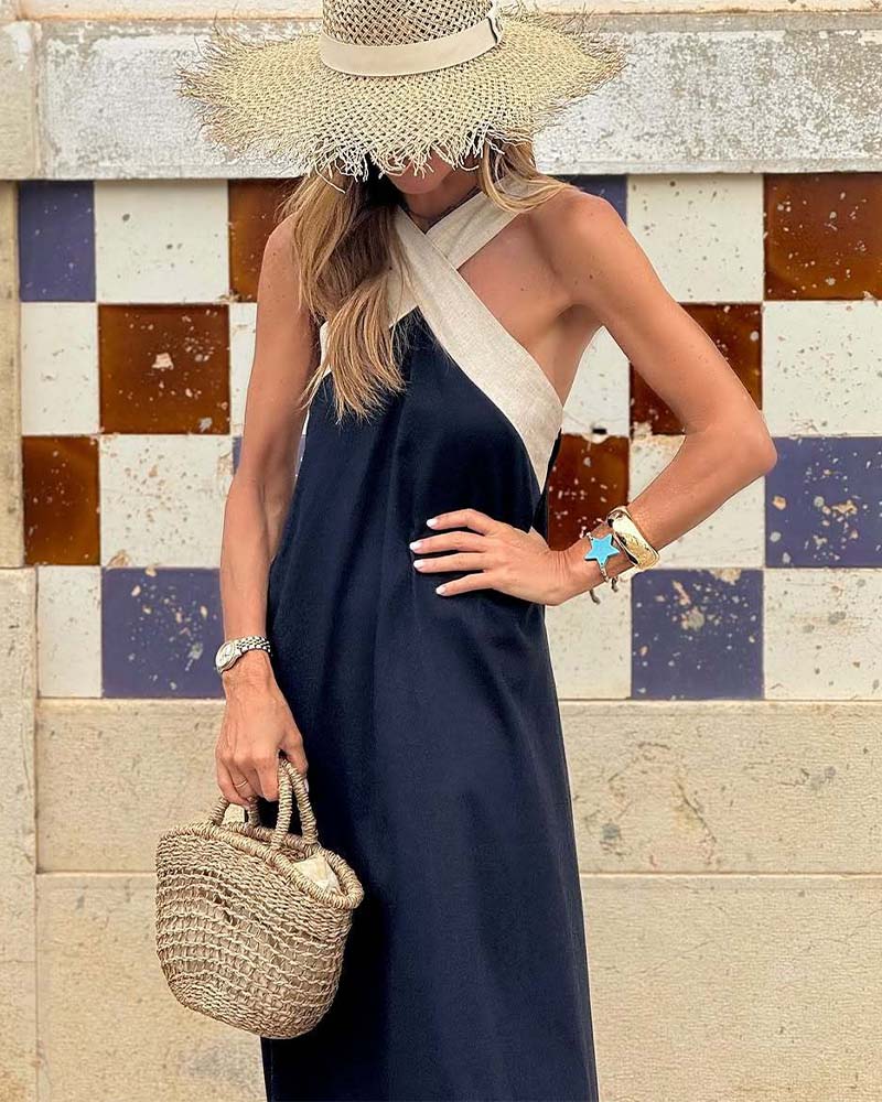 SKYE – CROSS NECK DRESS