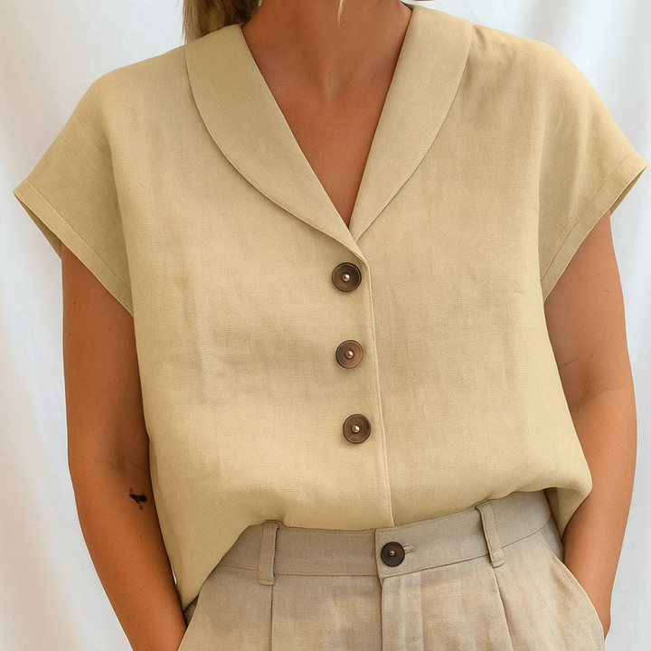 ZAYLA – ELEGANT PLAIN BLOUSE WITH TIMELESS FLAIR
