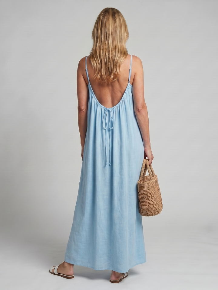 Tula | Gathered Neckline Silhouette Loose Lounge Dress