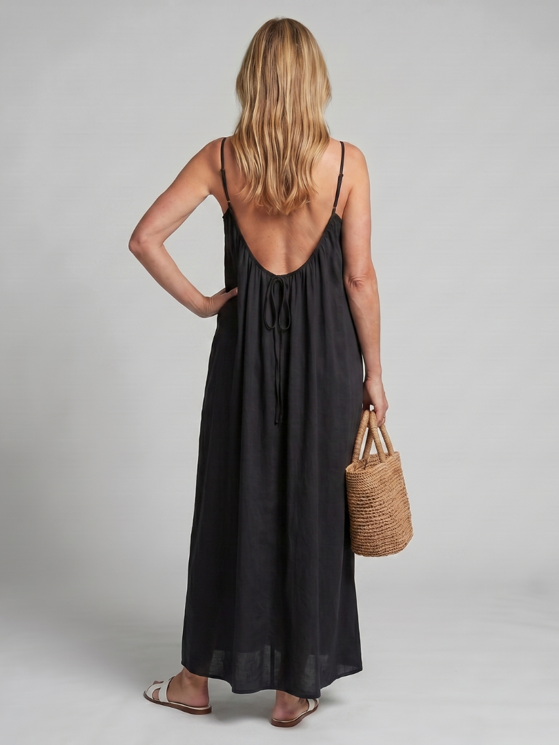 Tula | Gathered Neckline Silhouette Loose Lounge Dress