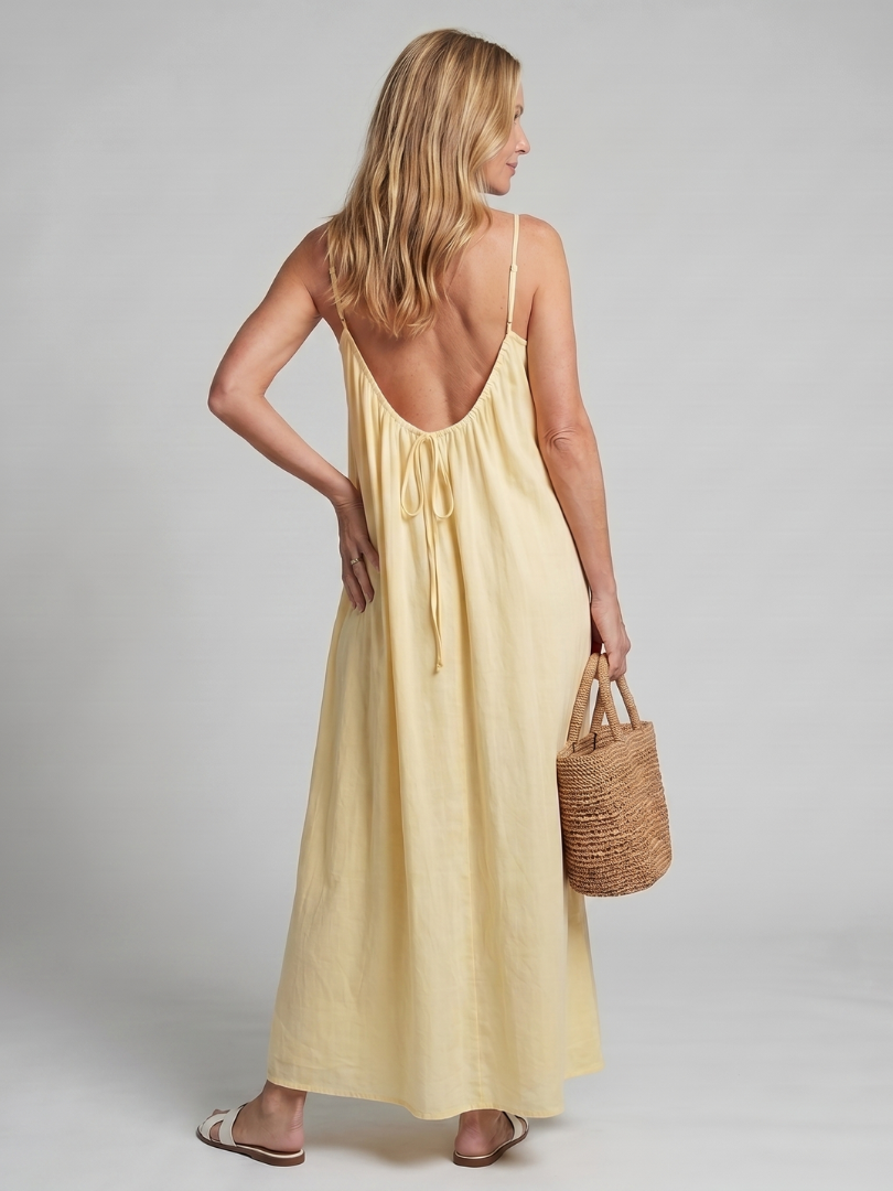 Tula | Gathered Neckline Silhouette Loose Lounge Dress