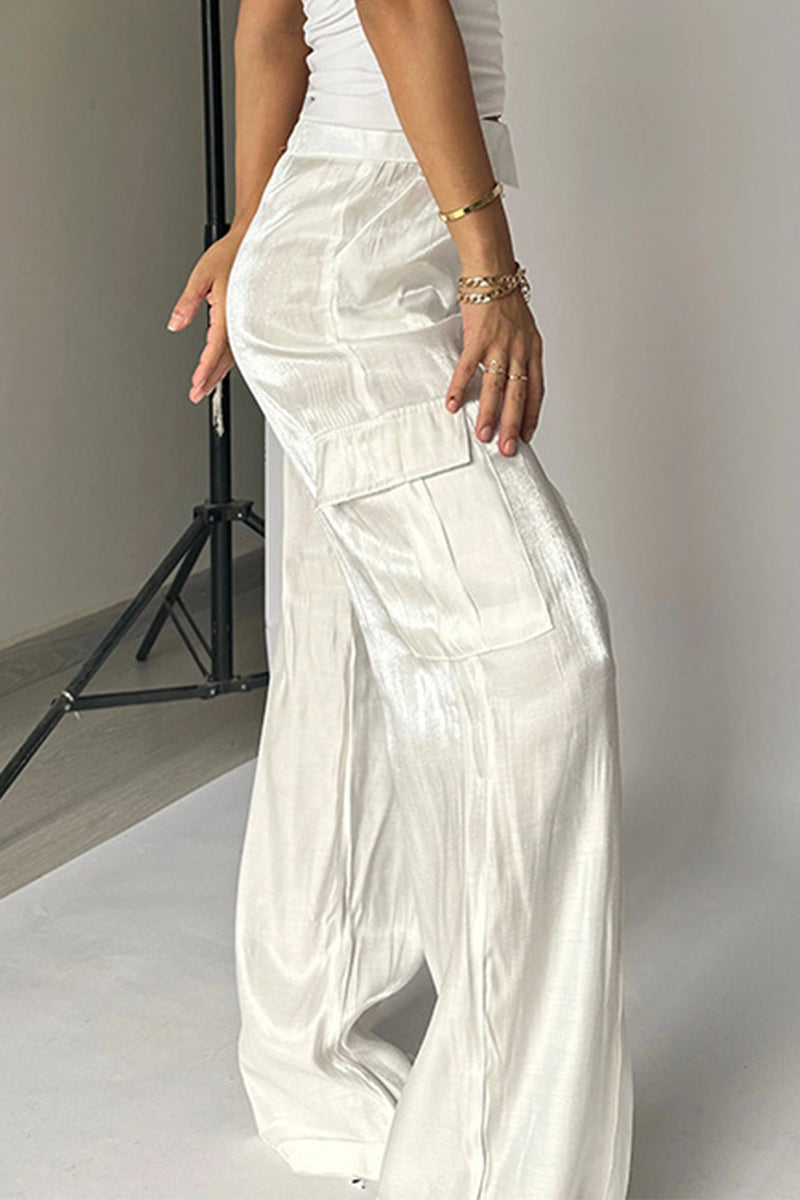 AZRIELLA – CASUAL GRADUAL CHANGE POCKET STRAIGHT-LEG BOTTOMS