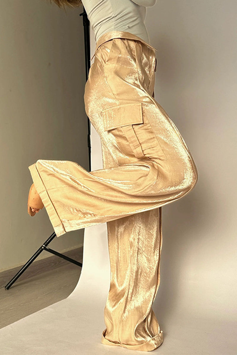 AZRIELLA – CASUAL GRADUAL CHANGE POCKET STRAIGHT-LEG BOTTOMS