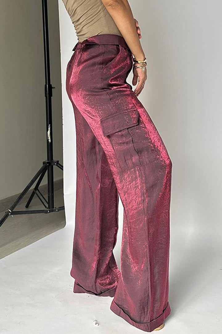 AZRIELLA – CASUAL GRADUAL CHANGE POCKET STRAIGHT-LEG BOTTOMS