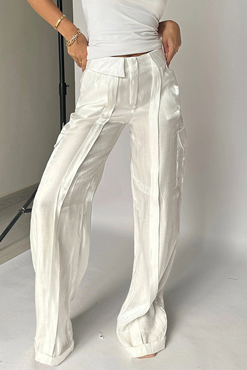 AZRIELLA – CASUAL GRADUAL CHANGE POCKET STRAIGHT-LEG BOTTOMS