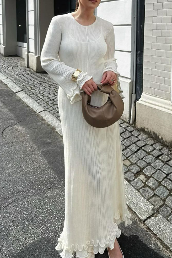 ZEPHYRA – ELEGANT SOLID COLOR BACKLESS LACE-UP DRESS