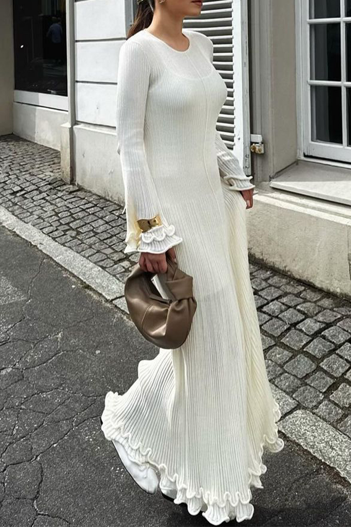 ZEPHYRA – ELEGANT SOLID COLOR BACKLESS LACE-UP DRESS