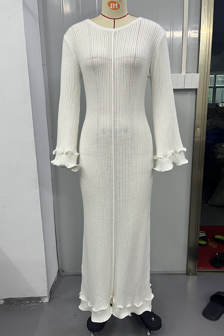 ZEPHYRA – ELEGANT SOLID COLOR BACKLESS LACE-UP DRESS