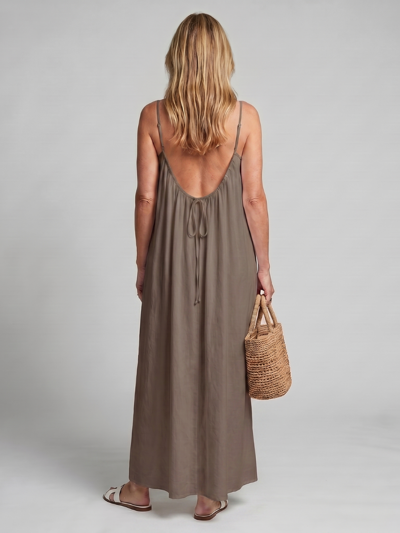 Tula | Gathered Neckline Silhouette Loose Lounge Dress