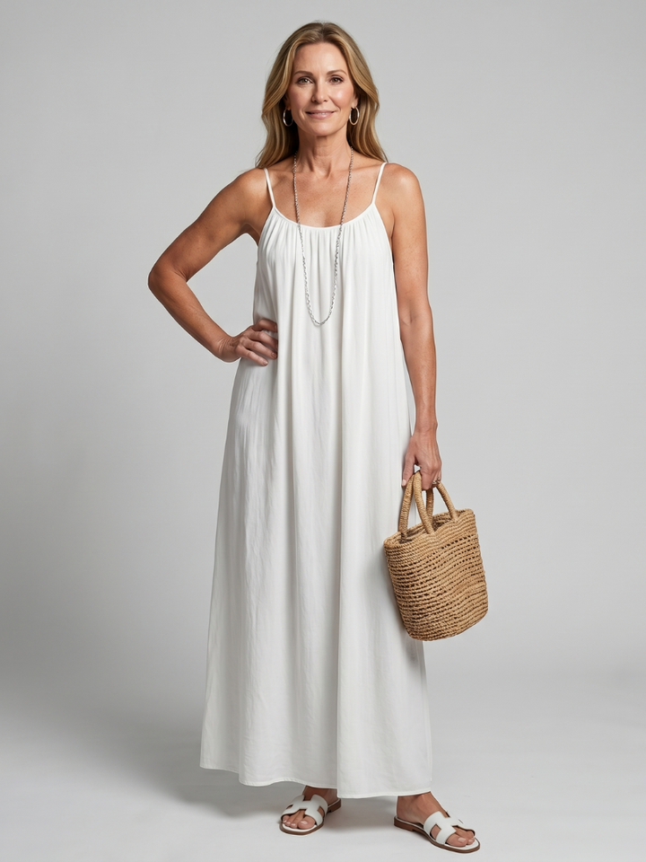 Tula | Gathered Neckline Silhouette Loose Lounge Dress