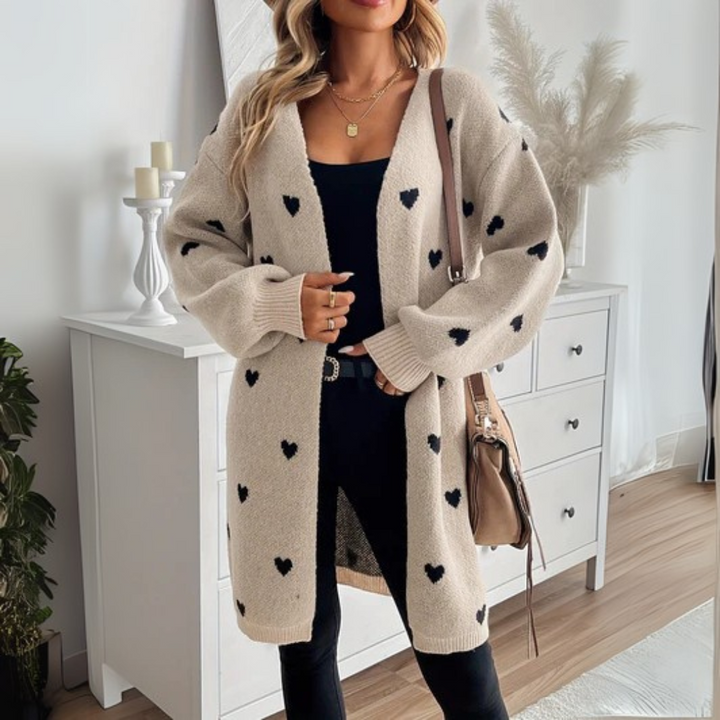 JULIA – CARDIGAN WITH HEART PATTERN