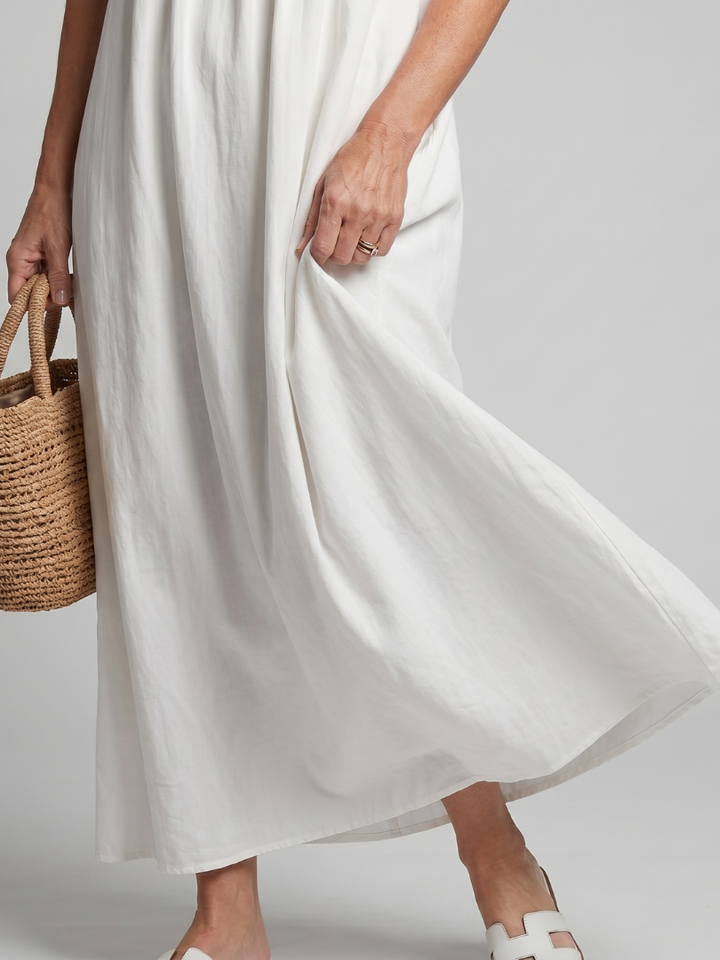 Tula | Gathered Neckline Silhouette Loose Lounge Dress