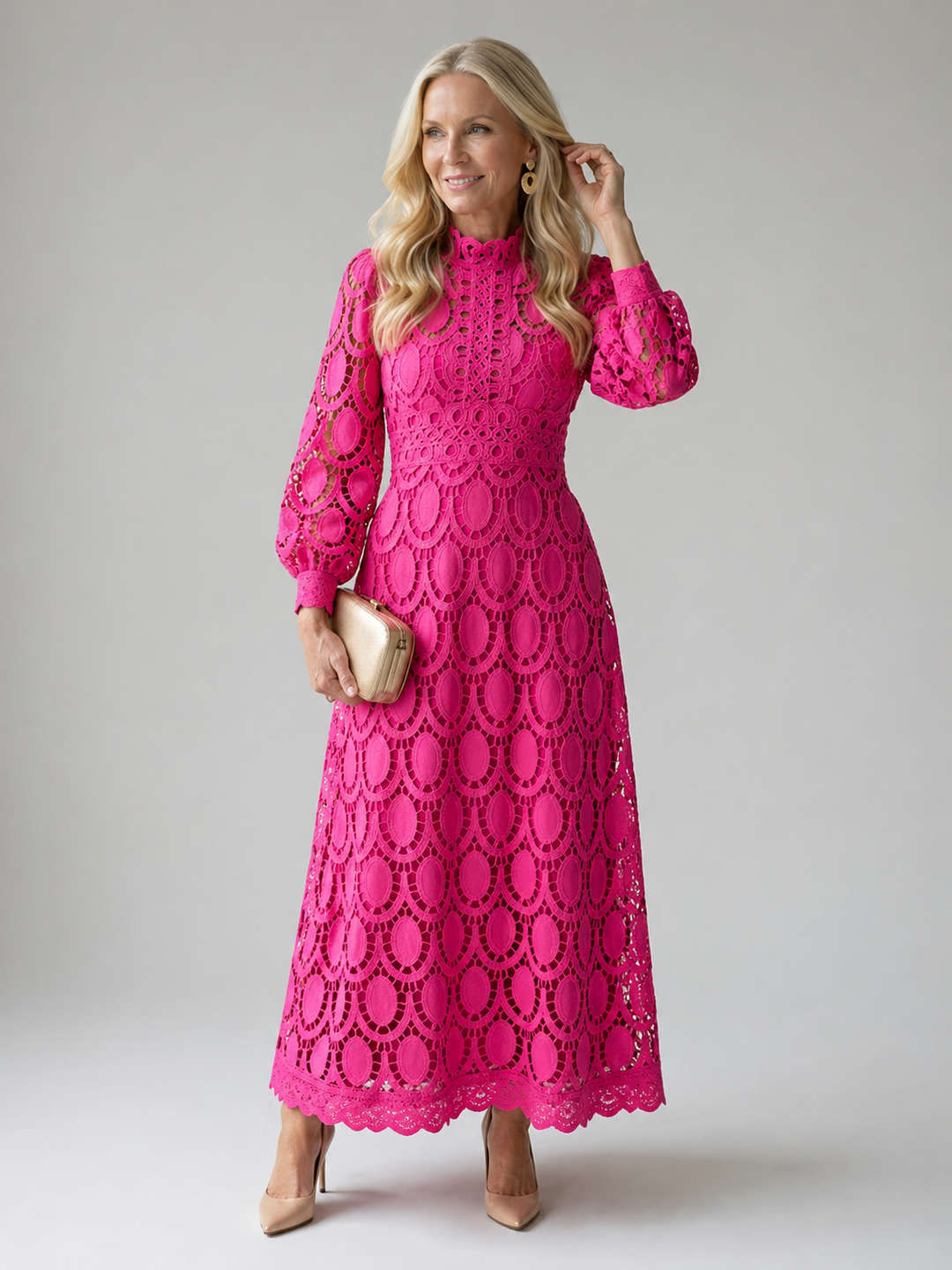 Stylized Fashion | Lace Midi Dress