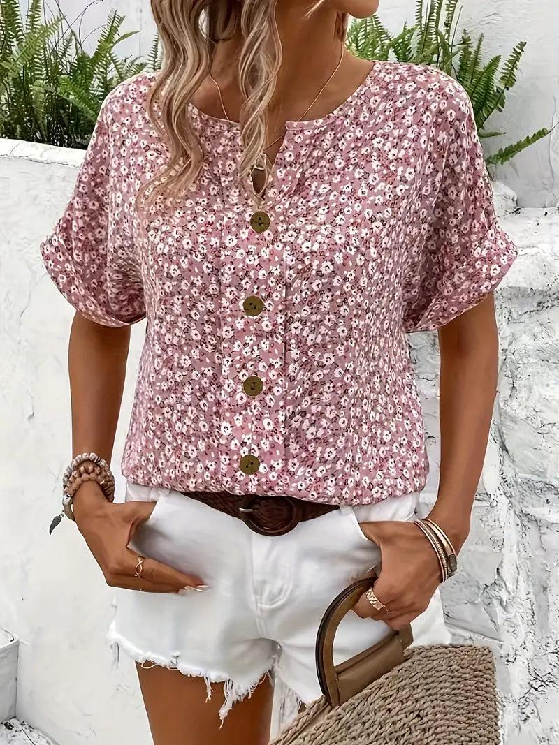 Marigold | Women’s Floral Summer Print Blouse