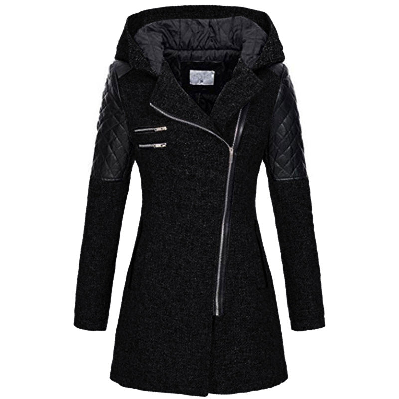 Zoë – Stylish Slant-Zip Winter Jacket