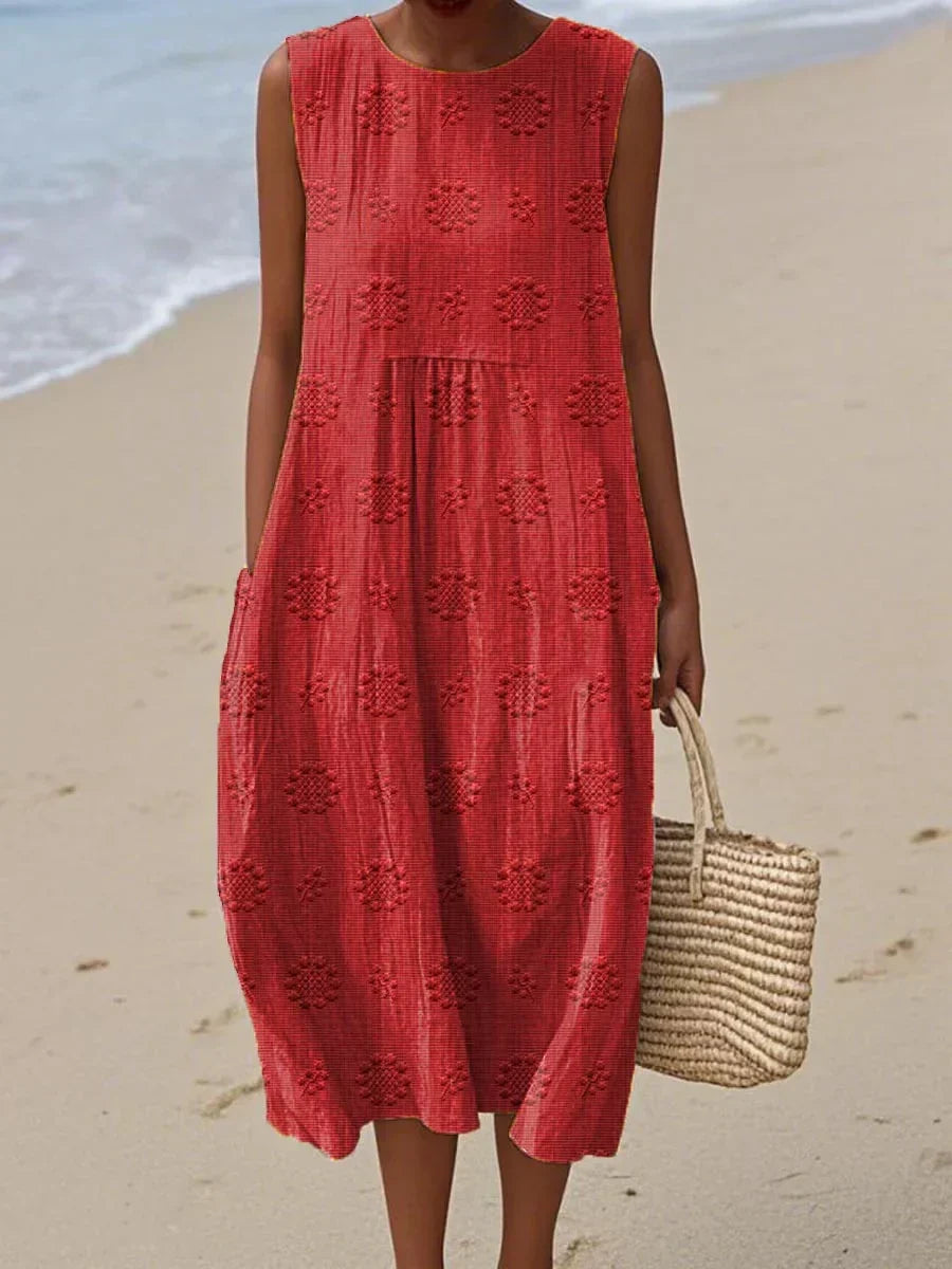 Soraya - Lightweight Sleeveless Cotton Dress with Pockets