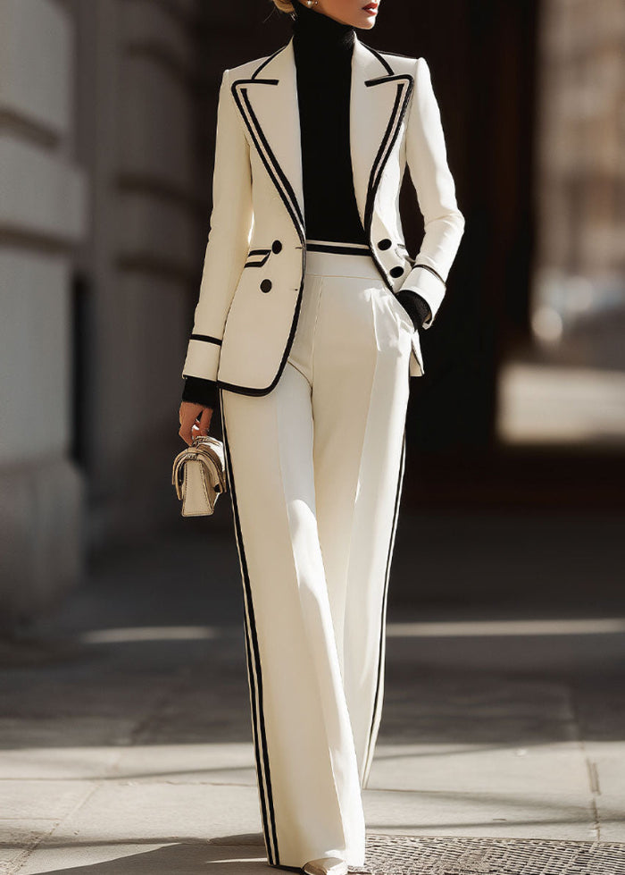 Kaila | Women’s Double Breasted Suit Set with Contrast Trim