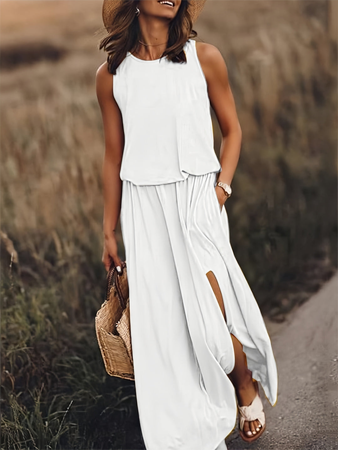 ROSALIA – SLEEVELESS FLOOR LENGTH DRESS