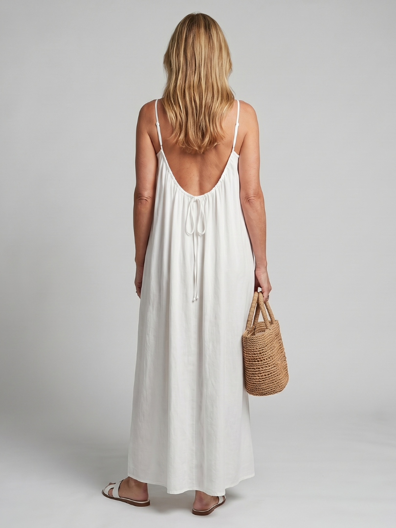 Tula | Gathered Neckline Silhouette Loose Lounge Dress