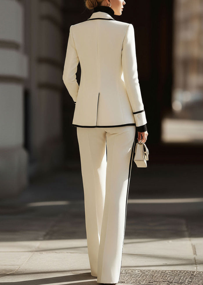 Kaila | Women’s Double Breasted Suit Set with Contrast Trim