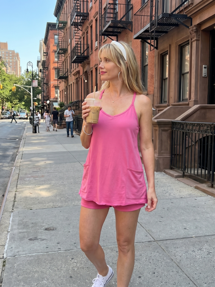 Moneto | Spaghetti Strap Relaxed Fit Mini Dress