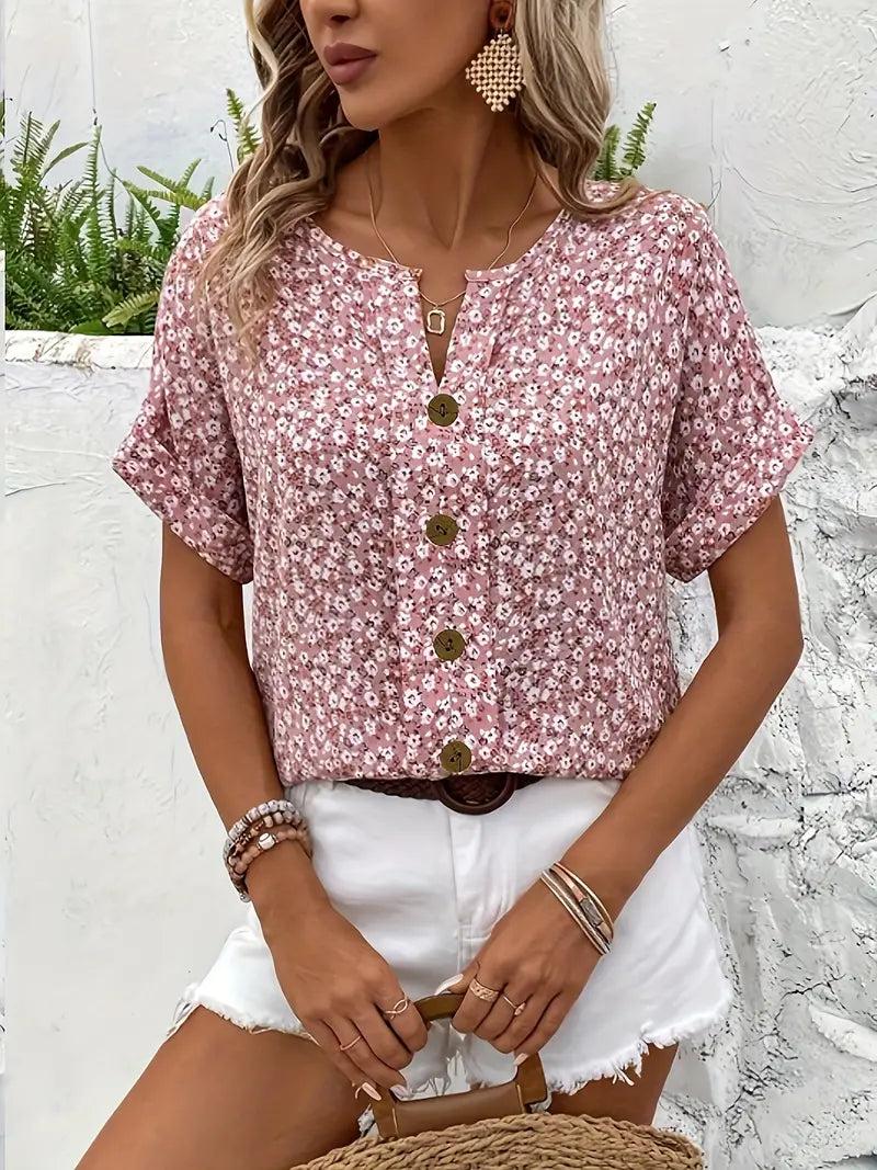 Marigold | Women’s Floral Summer Print Blouse