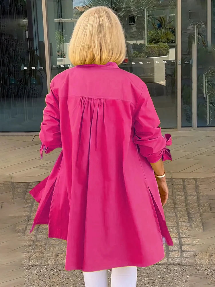 BELLAMY – GATHERED BACK COTTON SHIRT JACKET