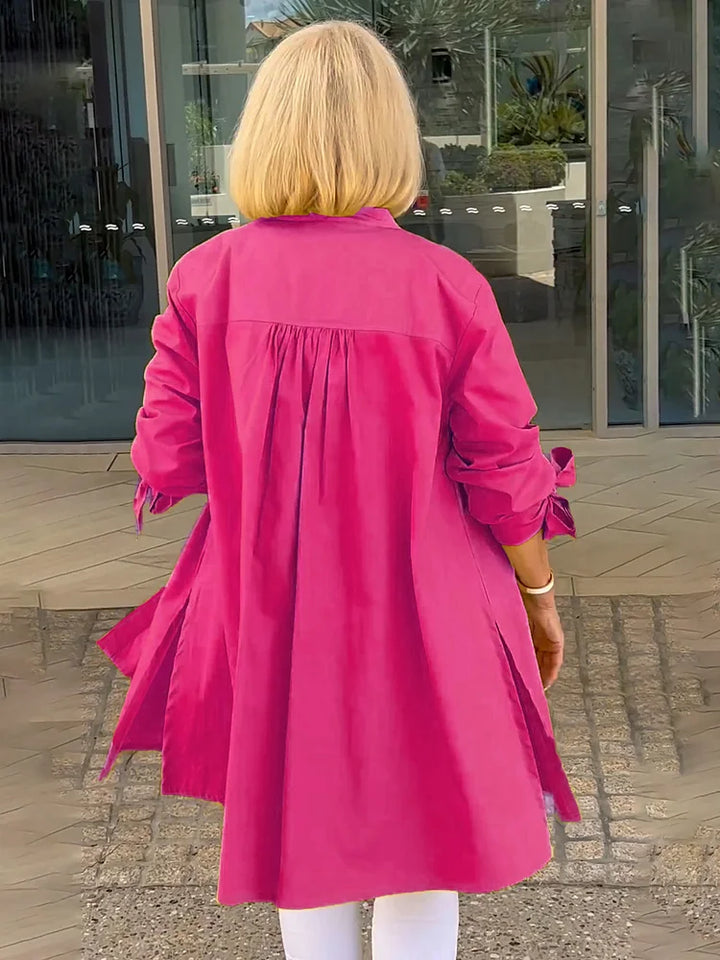 BELLAMY – GATHERED BACK COTTON SHIRT JACKET