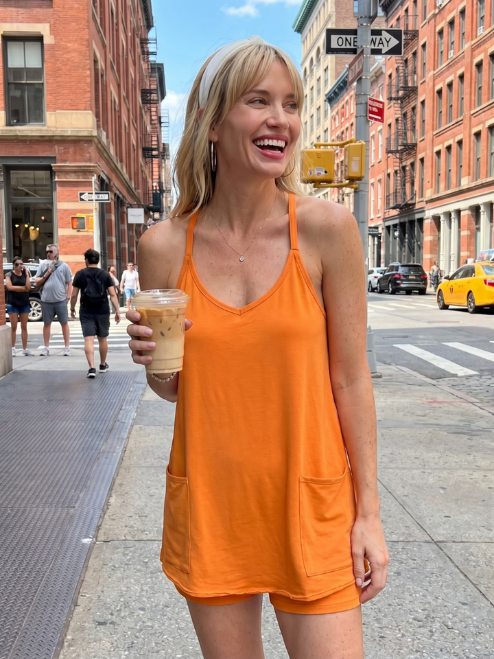 Moneto | Spaghetti Strap Relaxed Fit Mini Dress