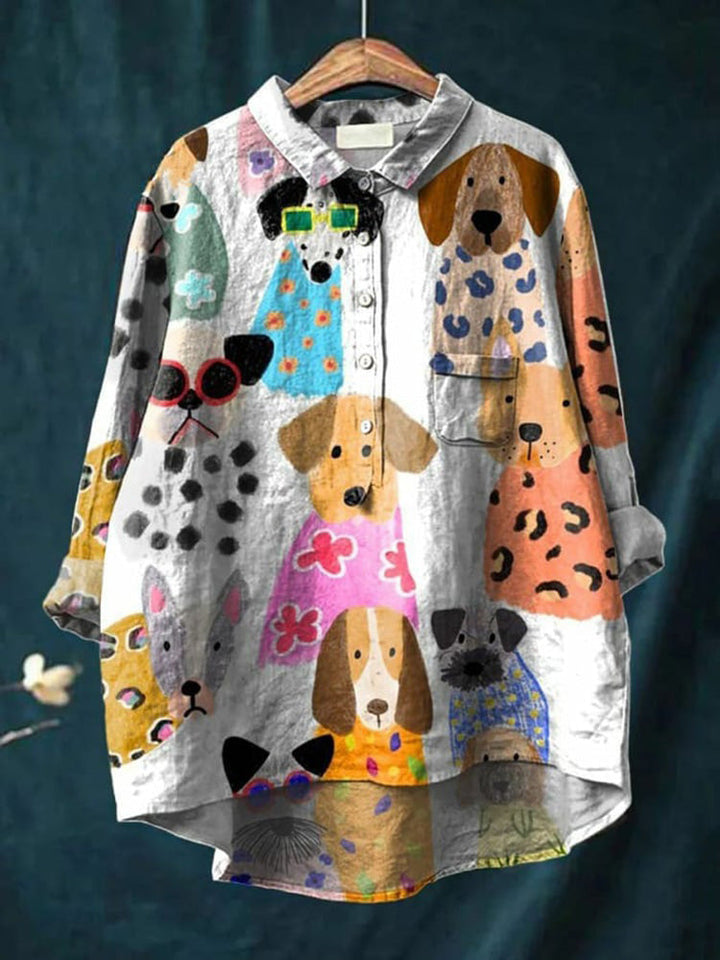 Quinley - Chic Playful Printed Blouse