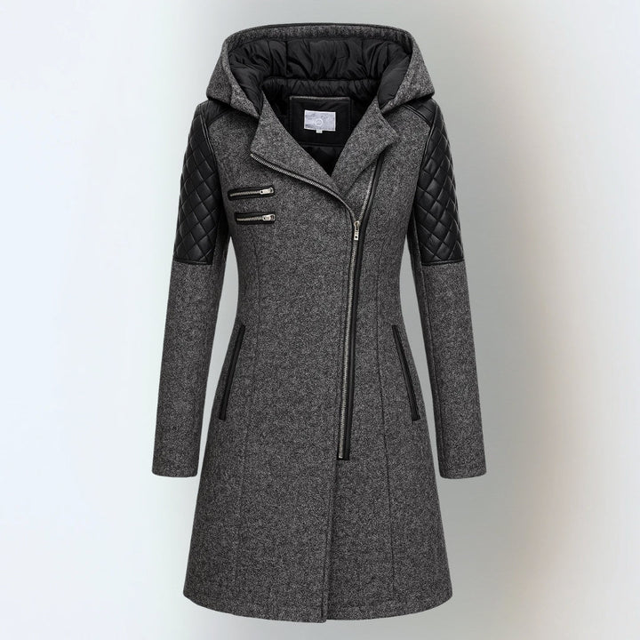 SOPHIA – MODERN QUILTED HOODED COAT