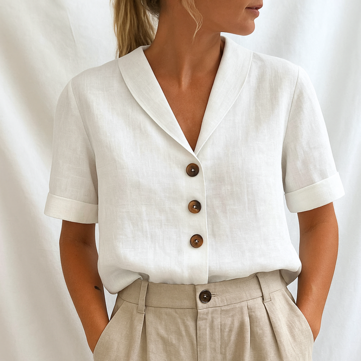 ZAYLA – ELEGANT PLAIN BLOUSE WITH TIMELESS FLAIR