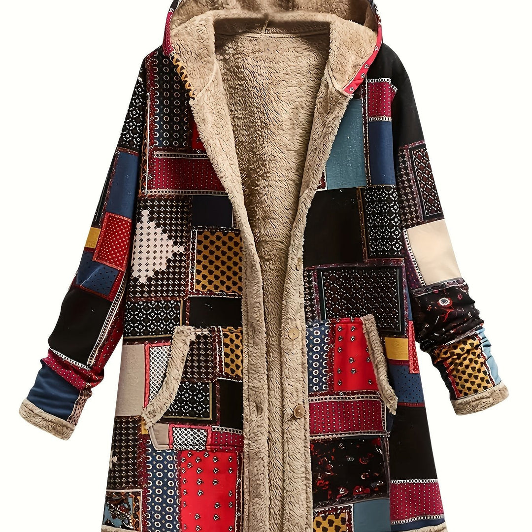 THALIRYN – PLUSH PRINTED HOODED JACKET