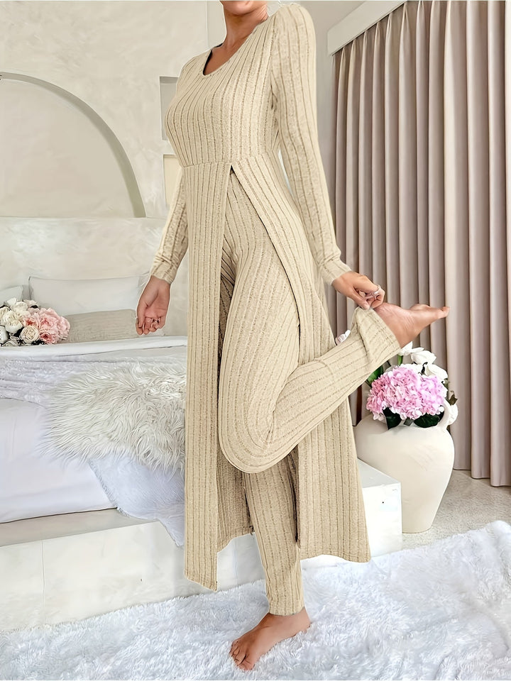 Aldea - Cozy Two-Piece Ribbed Lounge Set