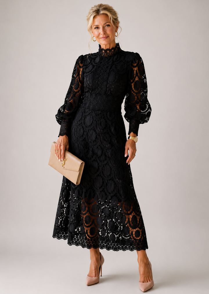 Stylized Fashion | Lace Midi Dress