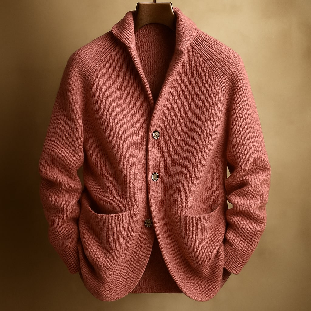 Silvoro - Ribbed Wool Cardigan For Men