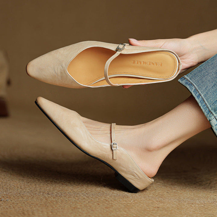 Mules + Genuine Leather