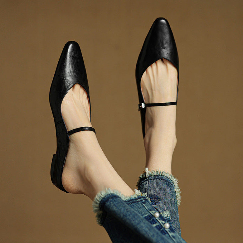 Mules + Genuine Leather