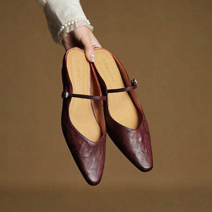 Mules + Genuine Leather
