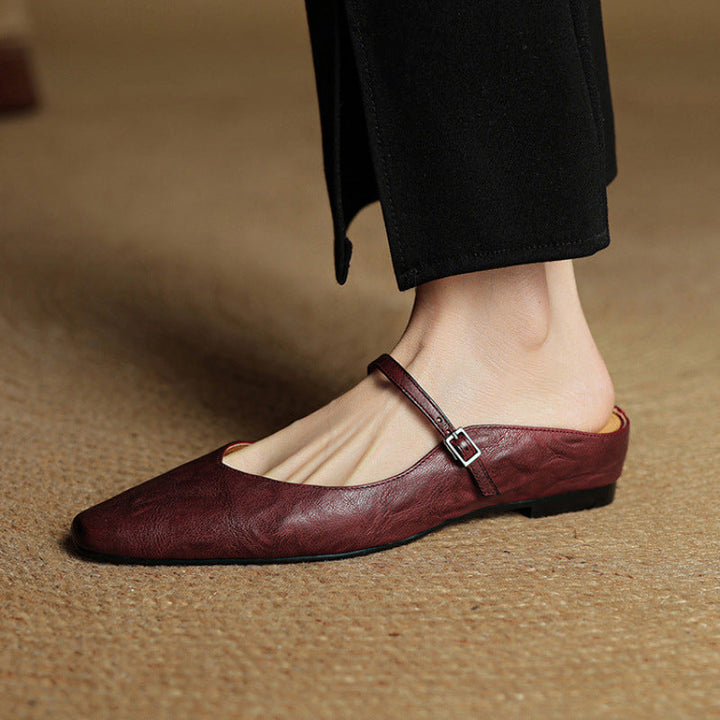 Mules + Genuine Leather