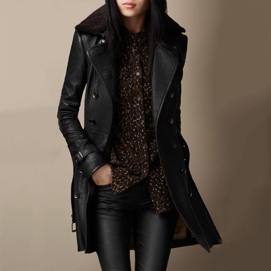 Pauline – Leather Trench Coat